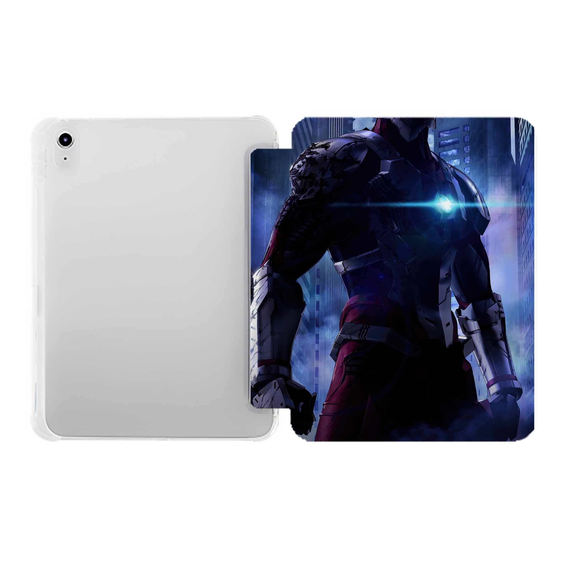（画像用） ウルトラマン Ultraman IPad ケース ペン収納付き 三つ折りスタンド PUレザー×シリコン 対応機種9.5/10.5/10.9インチ